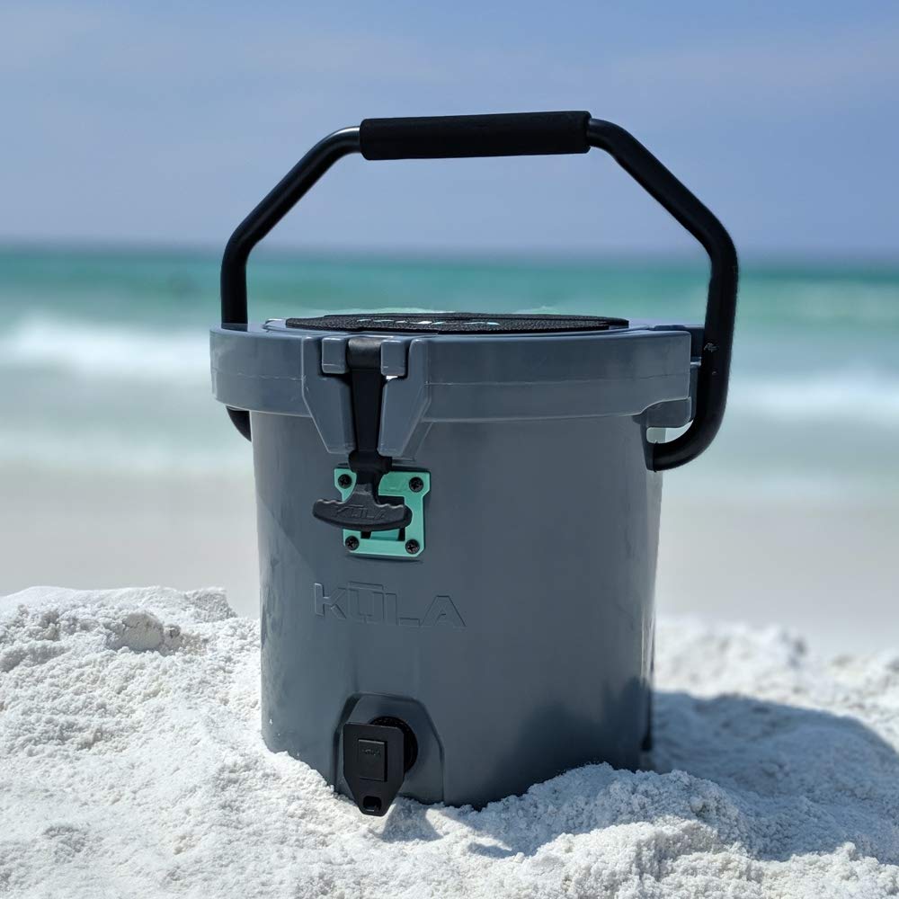 KULA by Bote Hard Shell Cooler with Drink Tap Travel Handle Rubber Closure Gatorshell Construction Strong Insulation 2.5 Gallon Capacity Portable Fishing Seat Multiple Colors