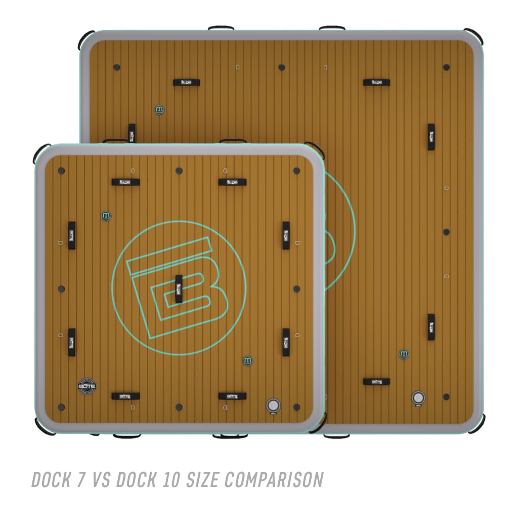 BOTE Dock 7 Foot Inflatable Lake Float for Adults Floating Island Raft for Pool Boat Lake & Beach Family Kids Adult Friendly Size 7' x 7' MAGNEPod Compatible Multiple Colors